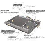 Multi Purpose Laptop Desk Leg Table Design of Double Groove Anti Slip Bar Embedded Mouse Pad Use with Sofa Bedroom Portable - Image 5